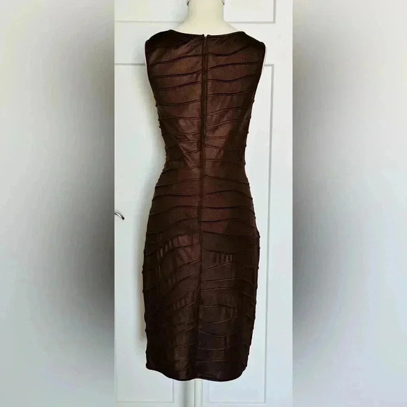 Tadashi Shoji Brown Bodycon Dress Size XS🤎 - Picture 2 of 3